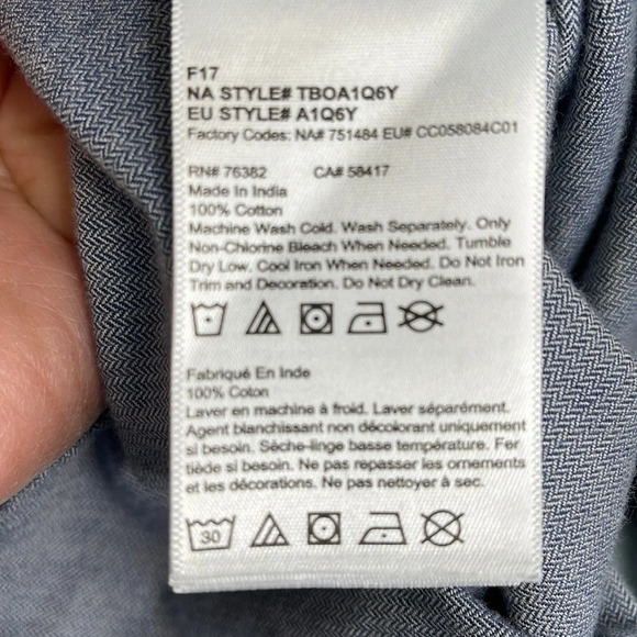 TIMBERLAND Mens Brushed Cotton Button Down Shirt Long Sleeve Logo Slim Fit S - Picture 10 of 13